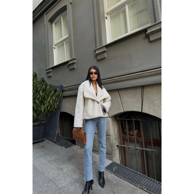 YÜN CROP KABAN - Krem YÜN CROP KABAN - Krem