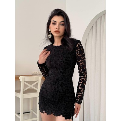 Suff Çiçek Detaylı Elbise Suff Çiçek Detaylı Elbise