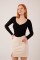 Geniş Yaka Siyah Basic Body Bluz Geniş Yaka Siyah Basic Body Bluz