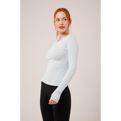 Uzun Kollu Basic Bebe Mavisi Bluz Uzun Kollu Basic Bebe Mavisi Bluz