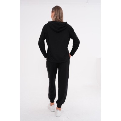 Kadın Uzun Kollu Kapüşonlu Oversize Sweat Ve Pantolon Ikili Takım Kadın Uzun Kollu Kapüşonlu Oversize Sweat Ve Pantolon Ikili Takım