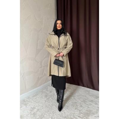 Camel Askı Detaylı Trençkot Camel Askı Detaylı Trençkot