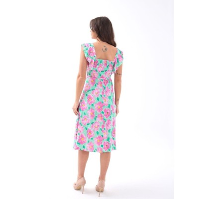 5370 ELBİSE-PEMBE GÜL DESEN 5370 ELBİSE-PEMBE GÜL DESEN