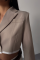 CROP CEKET TEK DÜĞME - Bej CROP CEKET TEK DÜĞME - Bej