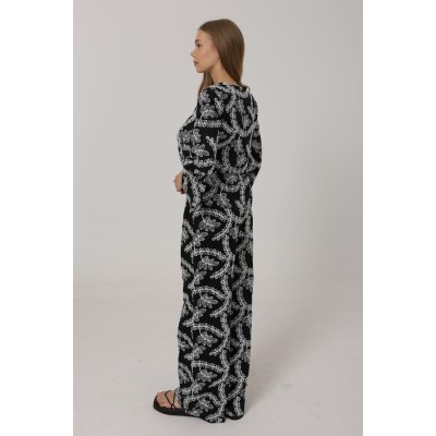 İşlemeli Oversize Pantolon - Siyah İşlemeli Oversize Pantolon - Siyah