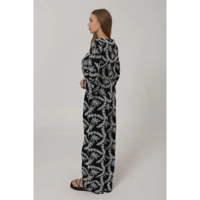 İşlemeli Oversize Pantolon - Siyah İşlemeli Oversize Pantolon - Siyah