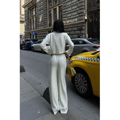 Nancy Kruveze Yaka Crop Takım 9954 - 25 Nancy Kruveze Yaka Crop Takım 9954 - 25
