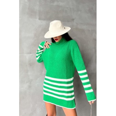 Palgen Çizgili Oversize Kazak 1195-09 Palgen Çizgili Oversize Kazak 1195-09