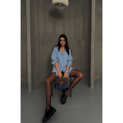 BOYFRİEND GÖMLEK MODAL KUMAŞ OVERSİZE - Mavi BOYFRİEND GÖMLEK MODAL KUMAŞ OVERSİZE - Mavi