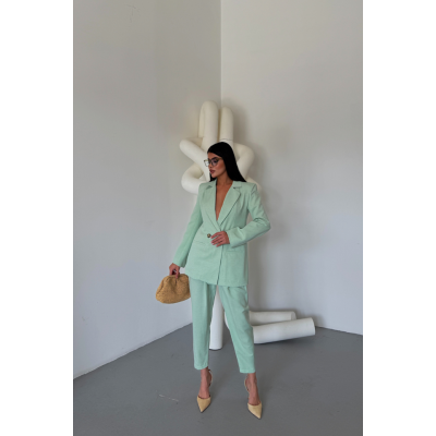 KETEN CEKET - PANTOLON TAKIM - Mint KETEN CEKET - PANTOLON TAKIM - Mint
