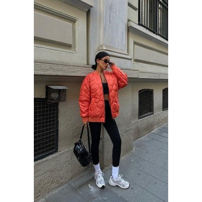 Alisa Oversize Kapitone Bomber Ceket 7058 -08 Alisa Oversize Kapitone Bomber Ceket 7058 -08