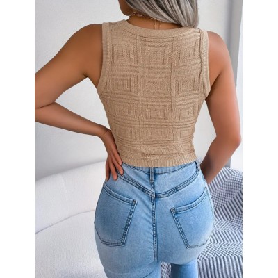 Kadın Askılı Bisiklet Yaka Güpüs Dekolteli Triko Crop Bluz Kadın Askılı Bisiklet Yaka Güpüs Dekolteli Triko Crop Bluz