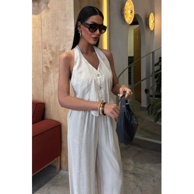 Halter Yaka Yelekli Modal Takım 10144 Halter Yaka Yelekli Modal Takım 10144