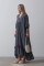 Çizgili Oversize V Yaka Elbise - Lacivert Çizgili Oversize V Yaka Elbise - Lacivert