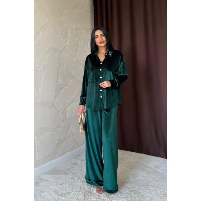 Zümrüt Kadife Biyeli Takım Zümrüt Kadife Biyeli Takım