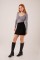 Geniş Yaka Gri Basic Body Bluz Geniş Yaka Gri Basic Body Bluz