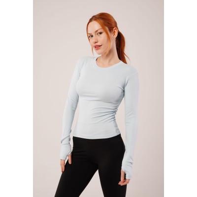 Uzun Kollu Basic Bebe Mavisi Bluz Uzun Kollu Basic Bebe Mavisi Bluz