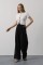Pileli Bağcıklı Oversize Pantolon - Siyah Pileli Bağcıklı Oversize Pantolon - Siyah