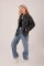 Eskitme Görünümlü Denim Siyah Gömlek Eskitme Görünümlü Denim Siyah Gömlek