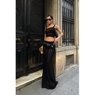 Kayla Dantel Desenli Crop Takım 9840 Kayla Dantel Desenli Crop Takım 9840