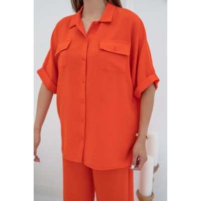 Oranj Gömlek Ve Pantolon Takım Oranj Gömlek Ve Pantolon Takım