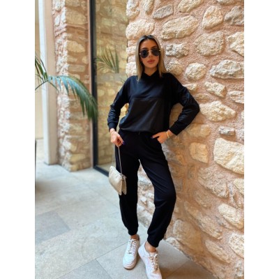 Kadın Uzun Kollu Kapüşonlu Oversize Sweat Ve Pantolon Ikili Takım Kadın Uzun Kollu Kapüşonlu Oversize Sweat Ve Pantolon Ikili Takım