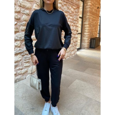 Kadın Uzun Kollu Kapüşonlu Oversize Sweat Ve Pantolon Ikili Takım Kadın Uzun Kollu Kapüşonlu Oversize Sweat Ve Pantolon Ikili Takım