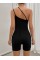 Kadın Asimetrik Askılı Mini Kaşkorse Bodycon Tulum Kadın Asimetrik Askılı Mini Kaşkorse Bodycon Tulum