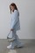 Çizgili Cep Detaylı Oversize Takım - Bebe Mavisi Çizgili Cep Detaylı Oversize Takım - Bebe Mavisi