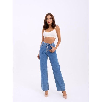 5171 DENİM BUTTONED WIDE KEG-MAVİ 5171 DENİM BUTTONED WIDE KEG-MAVİ