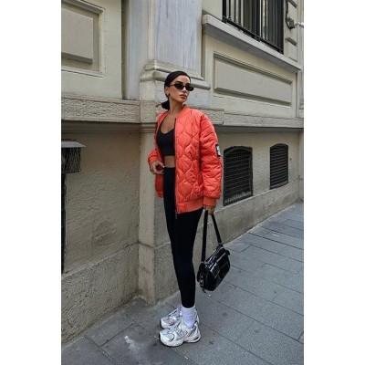 Alisa Oversize Kapitone Bomber Ceket 7058 -08 Alisa Oversize Kapitone Bomber Ceket 7058 -08