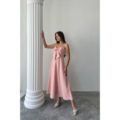 Pembe İnci Askı Detaylı Elbise Pembe İnci Askı Detaylı Elbise