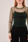 Transparan Yeşil Tül Basic Bluz Transparan Yeşil Tül Basic Bluz