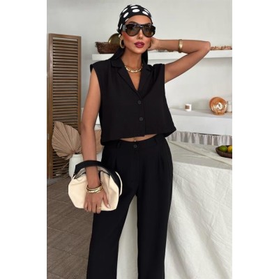 Zoe Crop Yelek Takım 9744-08 Zoe Crop Yelek Takım 9744-08