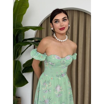 ŞİFON KUMAŞ DİJİTAL DESEN BASKILI ELBİSE ŞİFON KUMAŞ DİJİTAL DESEN BASKILI ELBİSE