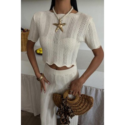 Triko Bluz Pantolon İkili Takım 10084-025 Triko Bluz Pantolon İkili Takım 10084-025