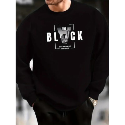 Erkek Uzun Kollu Bisiklet Yaka Black Logolu Iki Iplik Bluz Erkek Uzun Kollu Bisiklet Yaka Black Logolu Iki Iplik Bluz