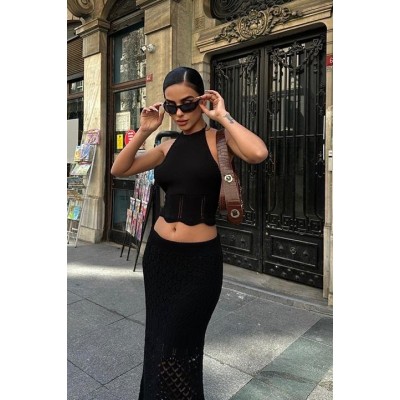 Adela Kroşe Etek Takım 9504-01 Adela Kroşe Etek Takım 9504-01