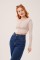 Ters Dikişli Basic Krem Body Bluz Ters Dikişli Basic Krem Body Bluz