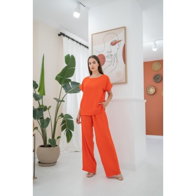Oranj T-Shirt Ve Pantolon Takım Oranj T-Shirt Ve Pantolon Takım