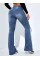 Kadın Yüksek Bel Cepli İspanyol Paçalı Kot Jeans Pantolon Kadın Yüksek Bel Cepli İspanyol Paçalı Kot Jeans Pantolon