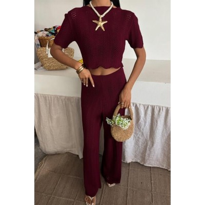 Triko Bluz Pantolon İkili Takım 10084-025 Triko Bluz Pantolon İkili Takım 10084-025