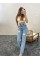 6373 DENİM SLIM PALAZZO FIT-MAVİ 6373 DENİM SLIM PALAZZO FIT-MAVİ