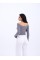 42241 TRİKO KAYIK YAKA CROP-GRİ 42241 TRİKO KAYIK YAKA CROP-GRİ