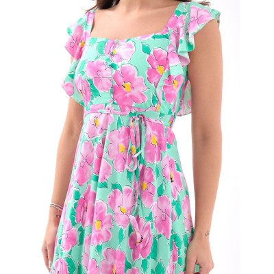 5370 ELBİSE-PEMBE GÜL DESEN 5370 ELBİSE-PEMBE GÜL DESEN