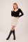 Geniş Yaka Siyah Basic Body Bluz Geniş Yaka Siyah Basic Body Bluz