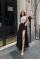 Audrey Fıfrlı Yırtmaç Detay Etek 4037 Audrey Fıfrlı Yırtmaç Detay Etek 4037