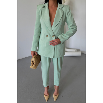KETEN CEKET - PANTOLON TAKIM - Mint KETEN CEKET - PANTOLON TAKIM - Mint