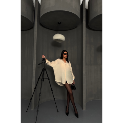 BOYFRİEND GÖMLEK MODAL KUMAŞ OVERSİZE - Bej BOYFRİEND GÖMLEK MODAL KUMAŞ OVERSİZE - Bej