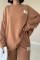 Camel Klasik Fitilli Kazak Ve Pantolon Takım Camel Klasik Fitilli Kazak Ve Pantolon Takım